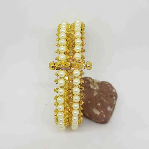 Exquisite Traditional Moti Bangles - Handcrafted Jewelry by Bhumi Art Jewellery